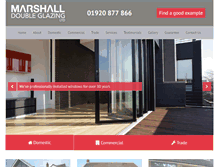 Tablet Screenshot of marshalldoubleglazing.co.uk